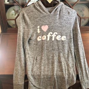 Hooded thin sweatshirt